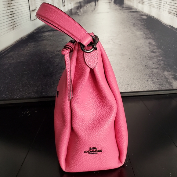 Pink Confetti Coach Pebble Leather Purse - Picture 6 of 15